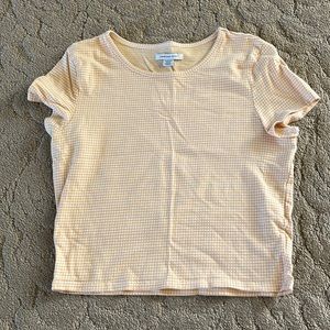 Gingham Crop Short Sleeve Tee